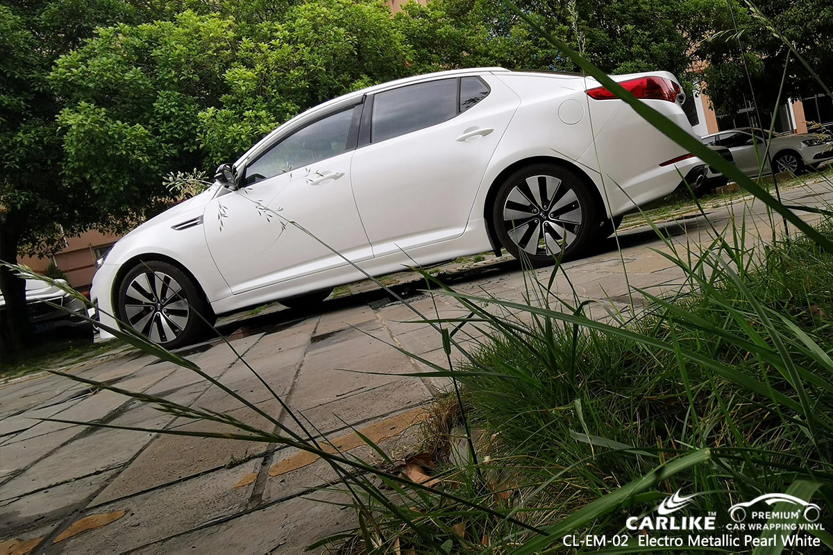 CL-EM-02 electro metallic pearl white vinyl matte car wrap for KIA Ozamiz Philippines
