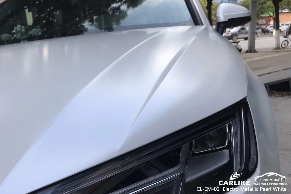 CL-EM-02 electro metallic pearl white car wrapping foil for AUDI Isparta Turkey