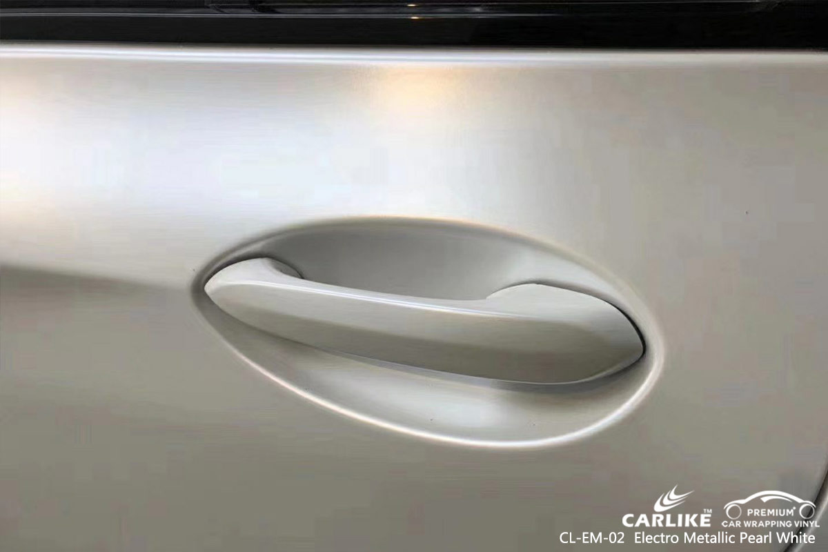 CL-EM-02 electro metallic pearl white vehicle wrapping for BMW Manila