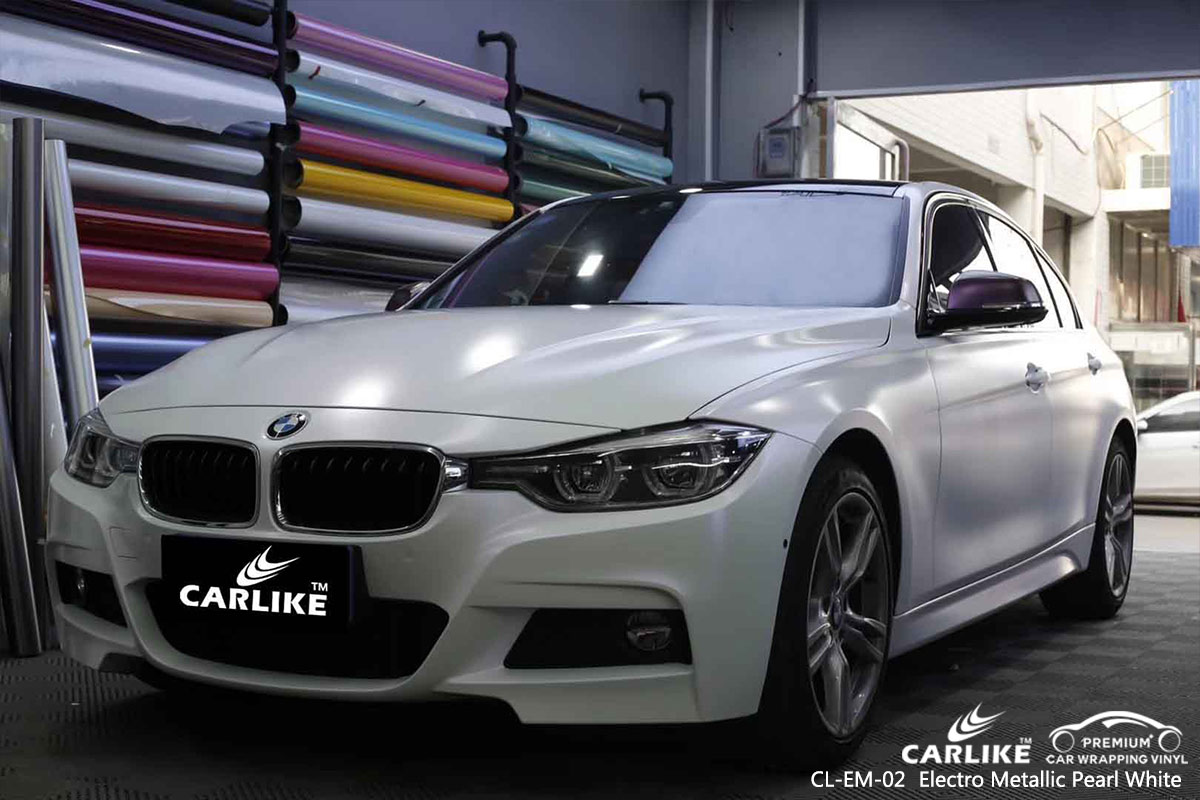 CL-EM-02 electro metallic pearl white vinyl films for BMW Cotabato Philippines