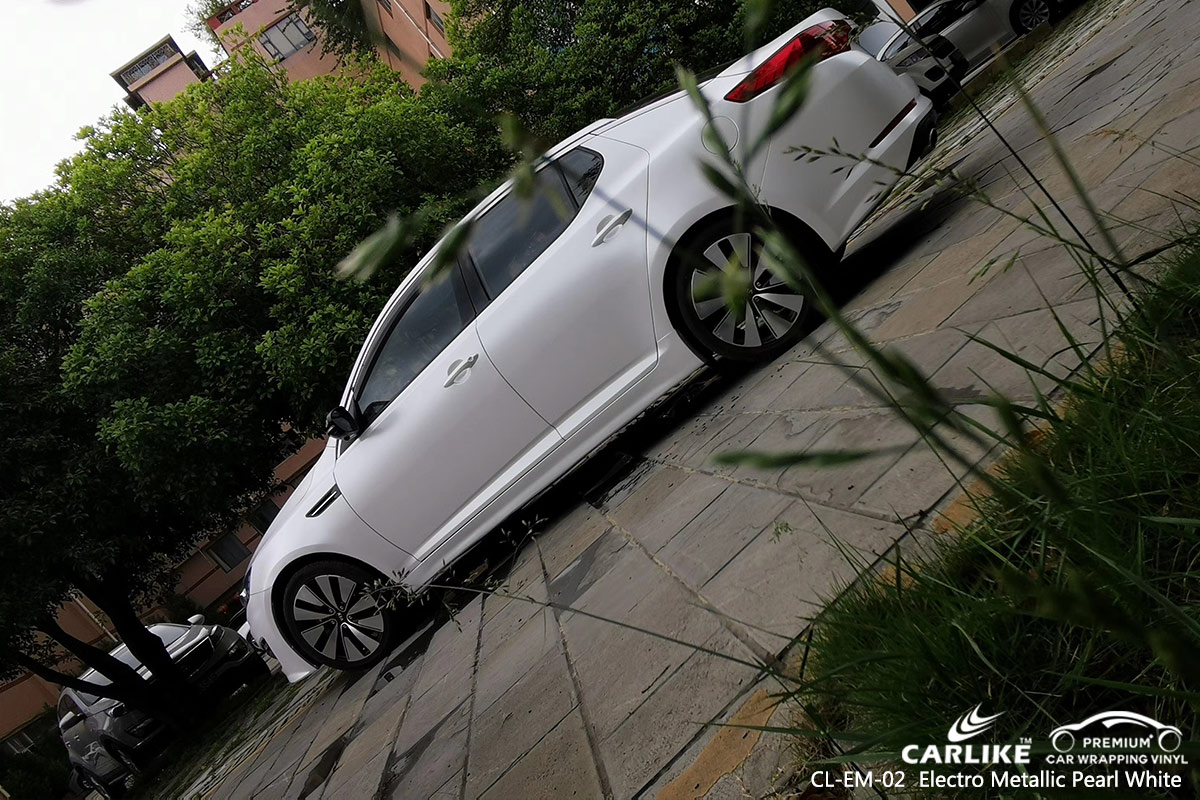 CL-EM-02 electro metallic pearl white vinyl matte car wrap for KIA Ozamiz Philippines