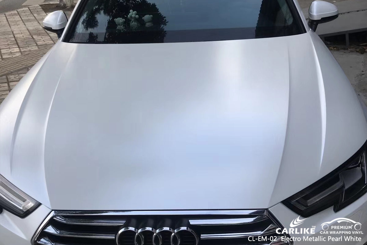 CL-EM-02 electro metallic pearl white car wrapping foil for AUDI Isparta Turkey