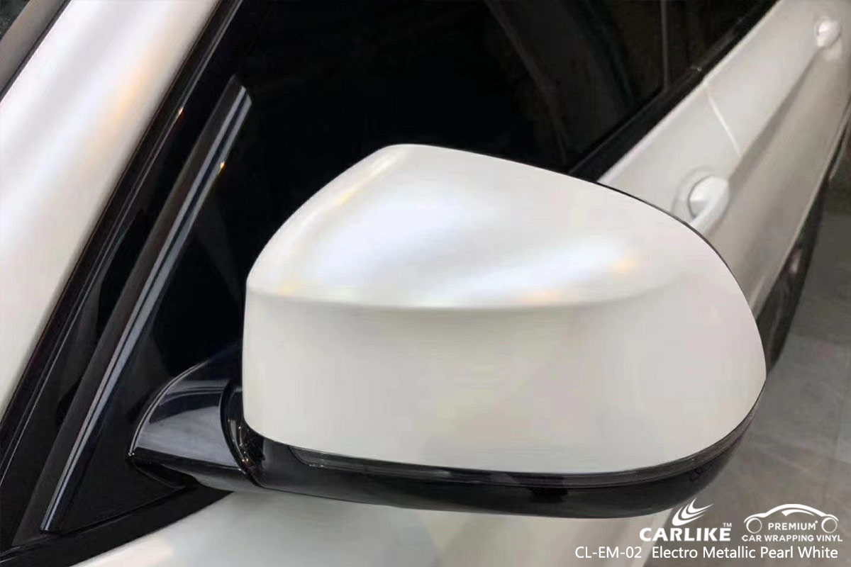 CL-EM-02 electro metallic pearl white vehicle wrapping for BMW Manila