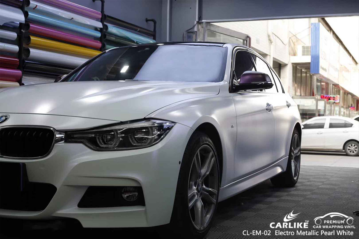 CL-EM-02 electro metallic pearl white vinyl films for BMW Cotabato Philippines