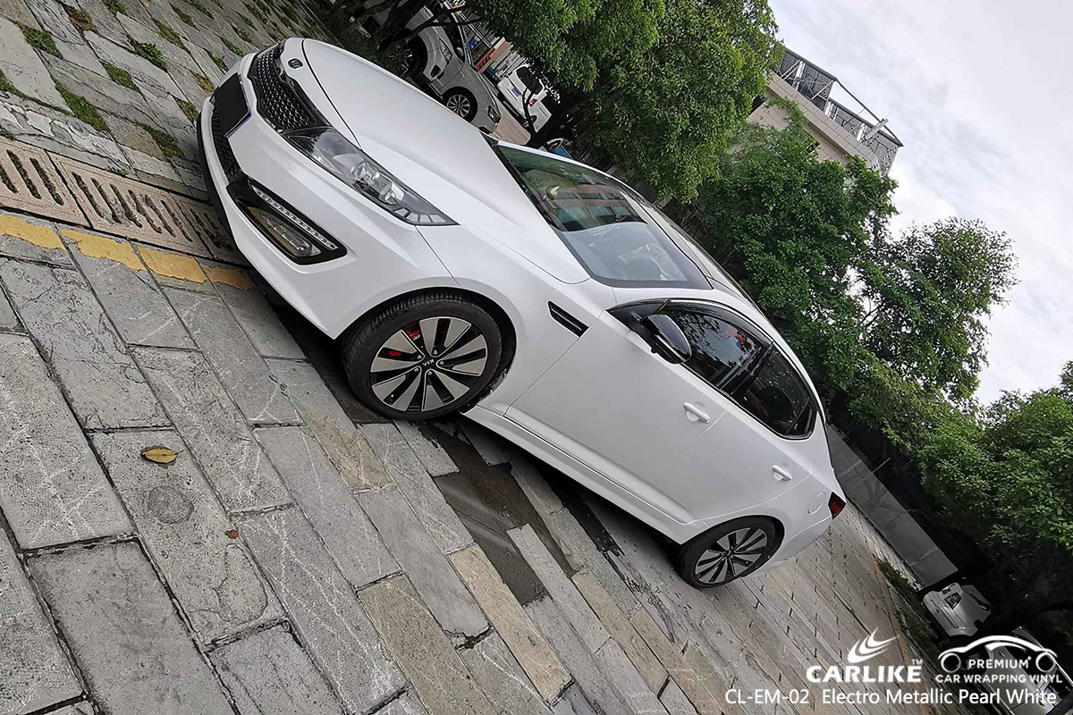 CL-EM-02 electro metallic pearl white vinyl matte car wrap for KIA Ozamiz Philippines