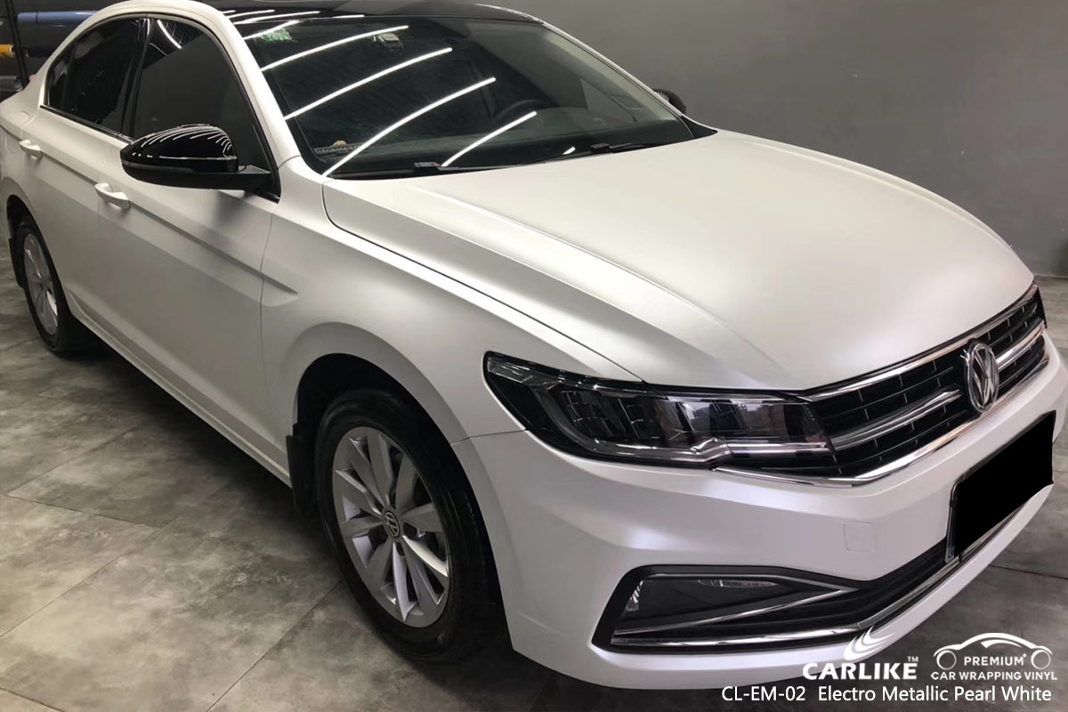 CL-EM-02 electro metallic pearl white vinyl wrap for TOYOTA Izmir Turkey