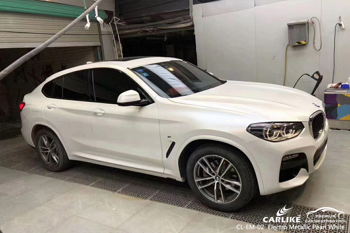 CL-EM-02 electro metallic pearl white vehicle wrapping for BMW Manila