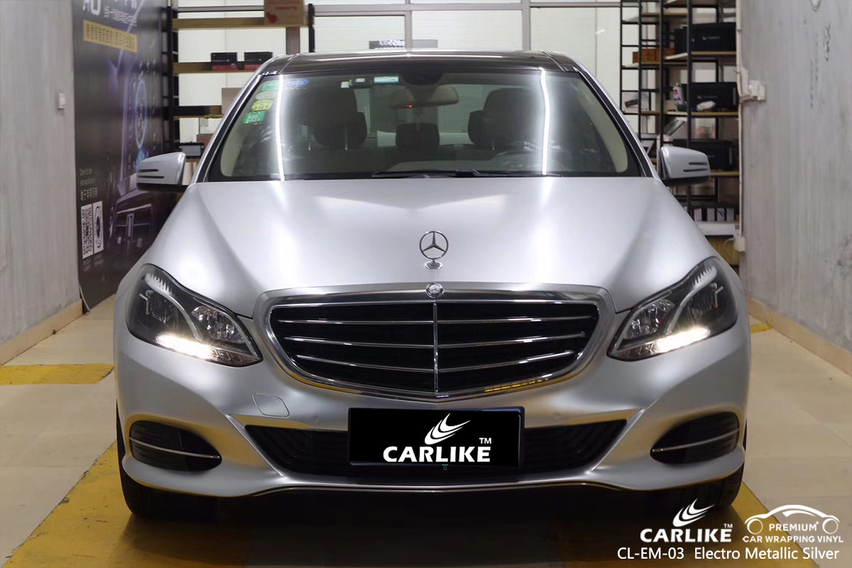 CL-EM-03 electro metallic silver car vinyl films for MERCEDES-BENZ San Fernando