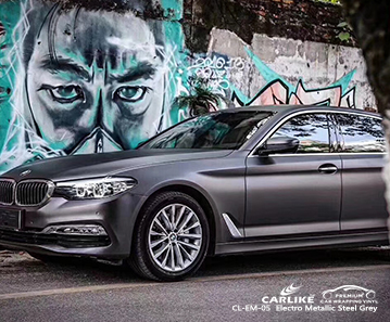 CL-EM-05 elektro metalik çelik gri araç karbon fiber vinil şal bisikletler için BMW Diyarbakır Türkiye