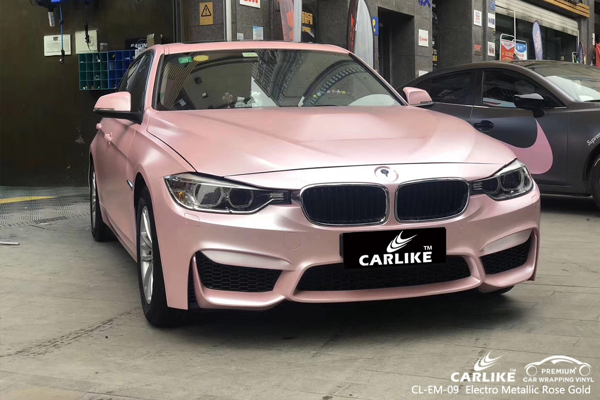 CL-EM-09 electro metallic rose gold vinyl wrapping for BMW Tekirdag Turkey