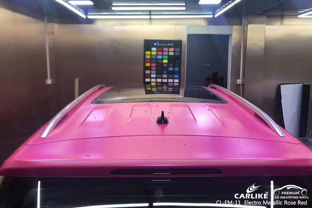 CL-EM-11 electro metallic rose red vinyl matte car wrap for VOLKSWAGEN Mariveles Philippines