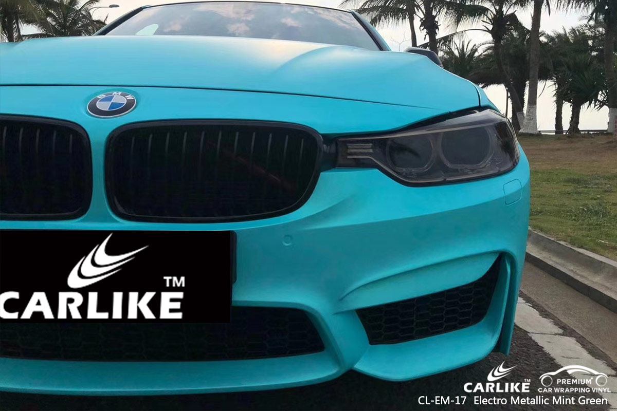 CL-EM-17 electro metallic mint green car wrapping foil for BMW Laoag Philippines