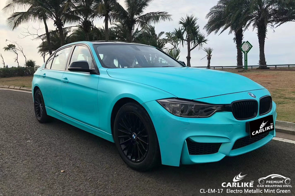 CL-EM-17 electro metallic mint green car wrapping foil for BMW Laoag Philippines