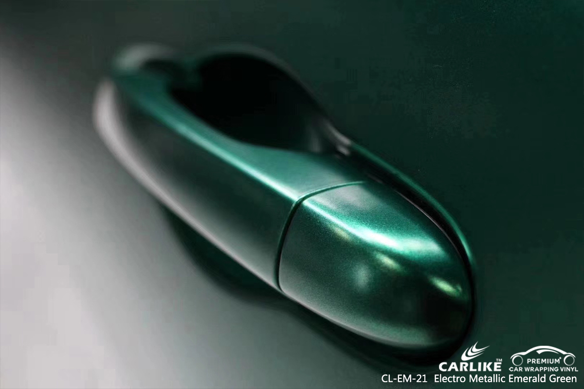 CL-EM-21 electro metallic emerald green vehicle wrapping for JEEP Los Angeles