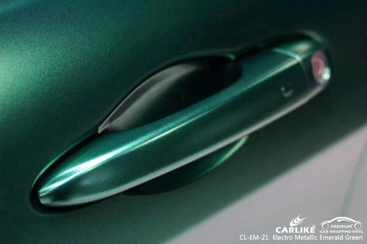 CL-EM-21 electro metallic emerald green vehicle wrapping for JEEP Los Angeles