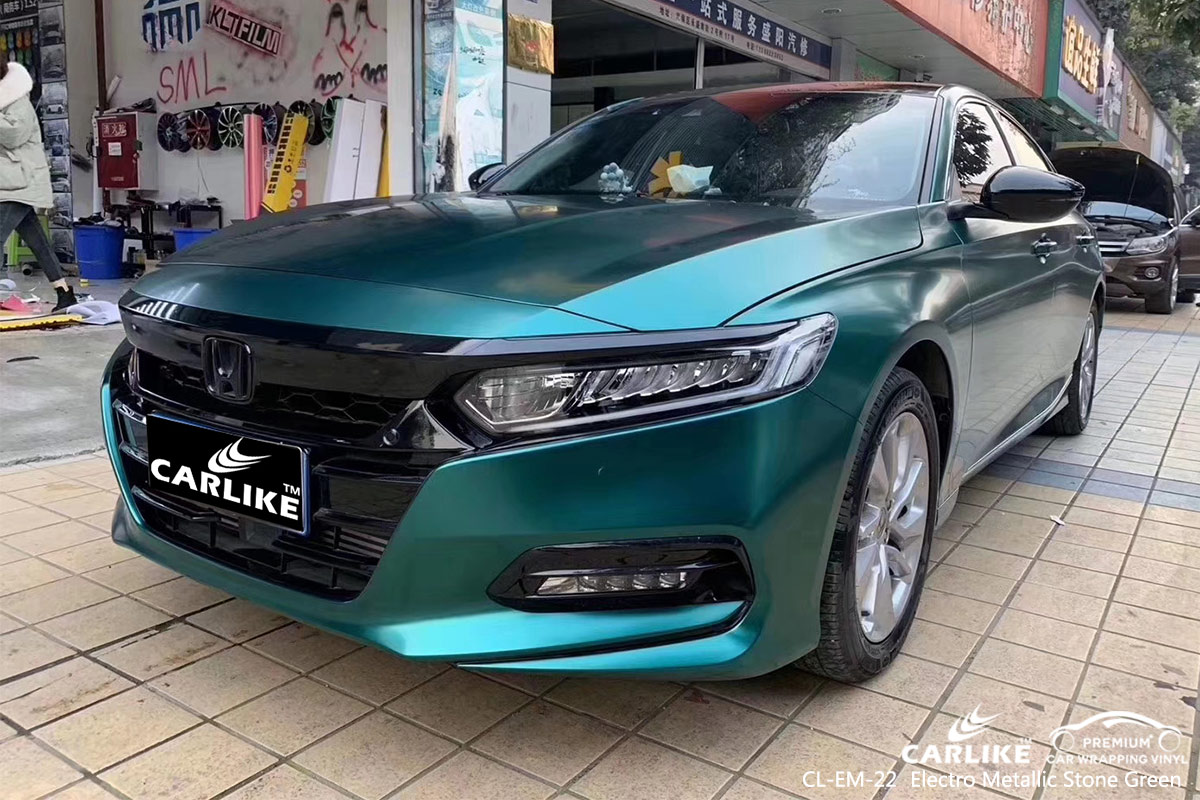 CL-EM-22 electro metallic stone green car wrapping for HONDA Batangas
