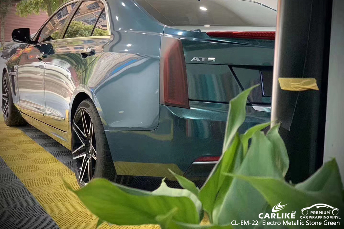 CL-EM-22 electro metallic stone green car wrapping for CADILLAC Miami