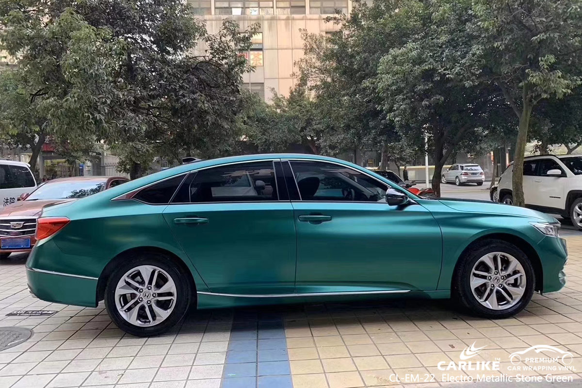 CL-EM-22 electro metallic stone green car wrapping for HONDA Batangas