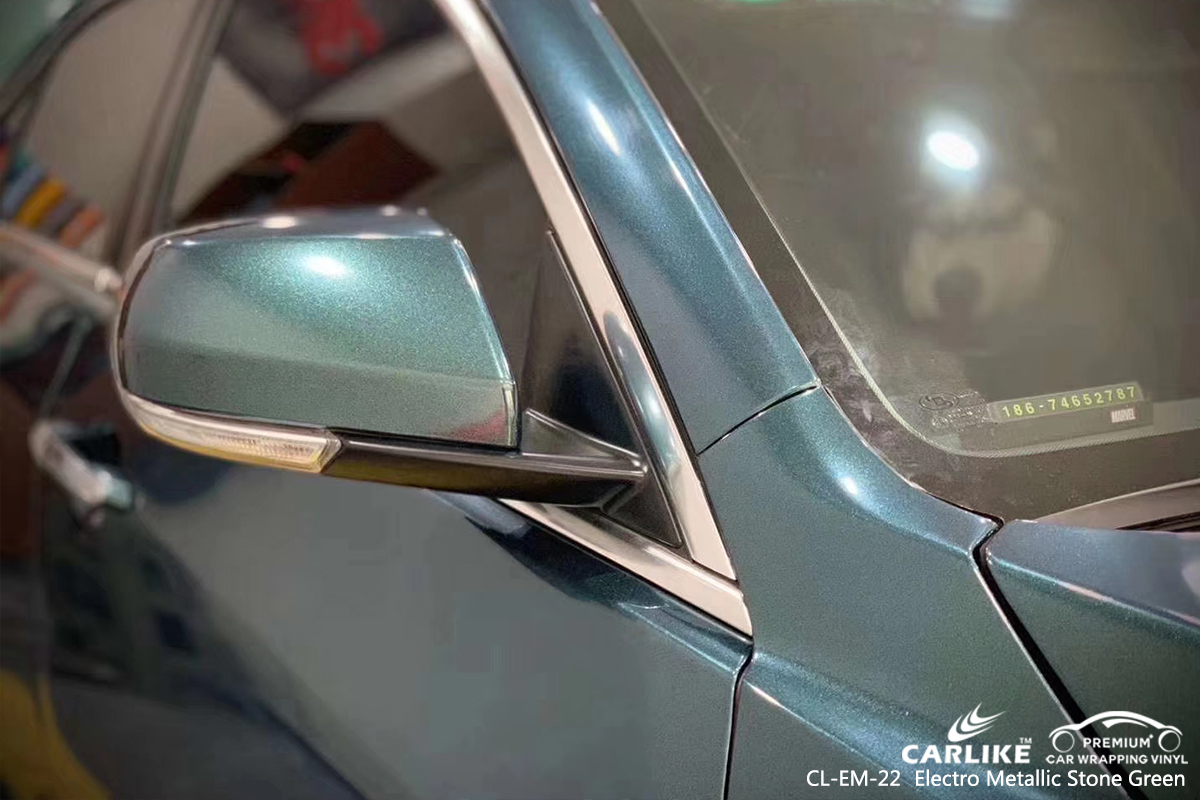 CL-EM-22 electro metallic stone green car wrapping for CADILLAC Miami