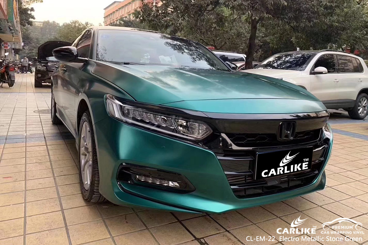 CL-EM-22 electro metallic stone green car wrapping for HONDA Batangas