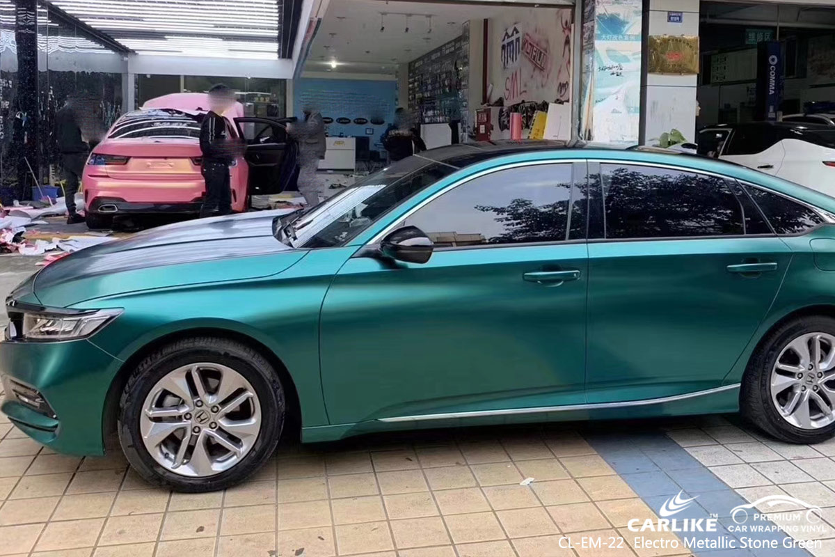 CL-EM-22 electro metallic stone green car wrapping for HONDA Batangas