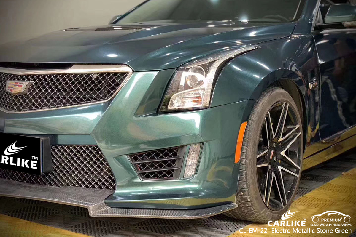 CL-EM-22 electro metallic stone green car wrapping for CADILLAC Miami