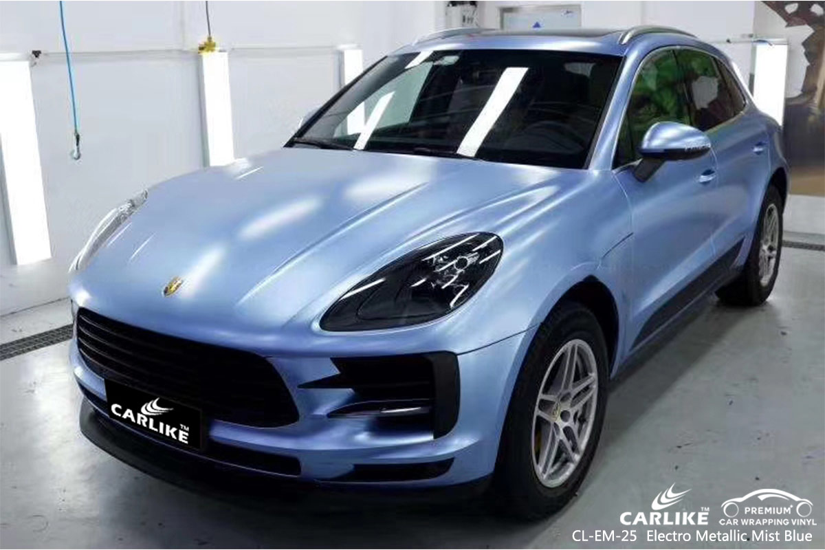 CL-EM-25 electro metallic mist blue automobile vinyl wrap for PORSCHE Olongapo Philippines