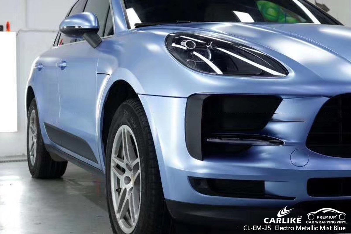 CL-EM-25 electro metallic mist blue automobile vinyl wrap for PORSCHE Olongapo Philippines
