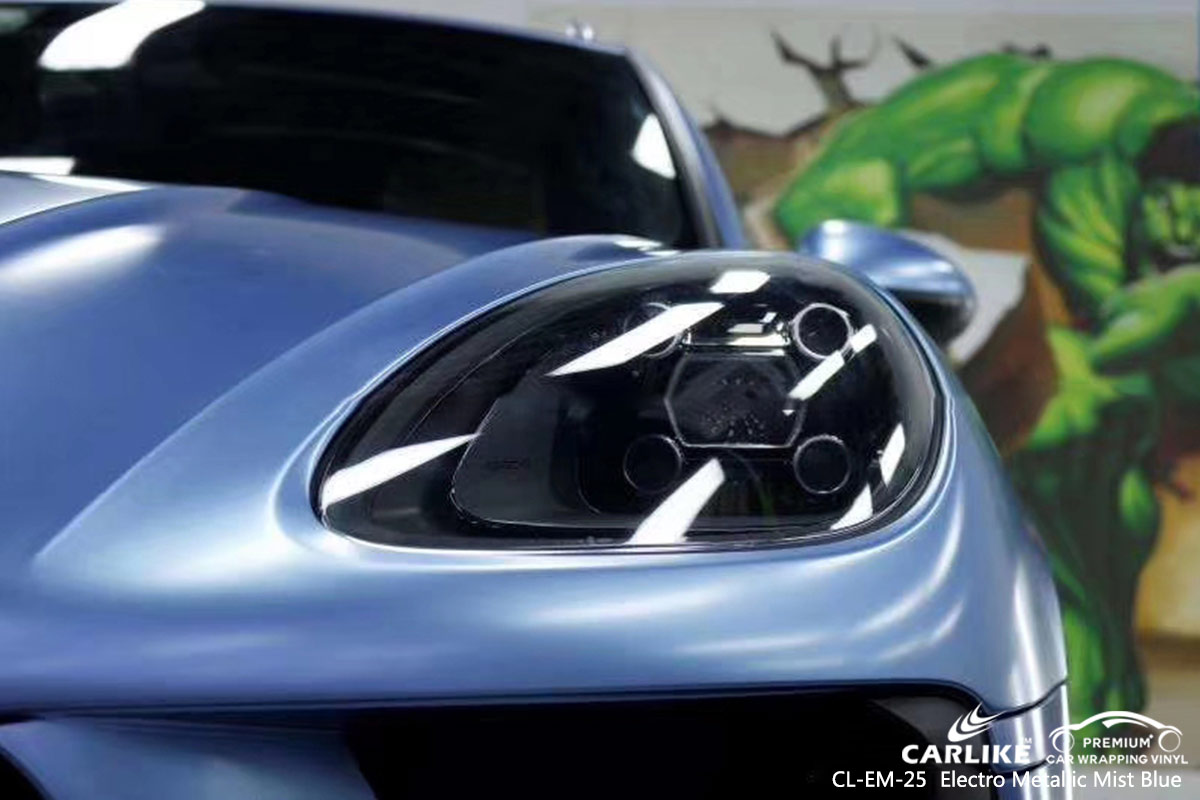 CL-EM-25 electro metallic mist blue automobile vinyl wrap for PORSCHE Olongapo Philippines