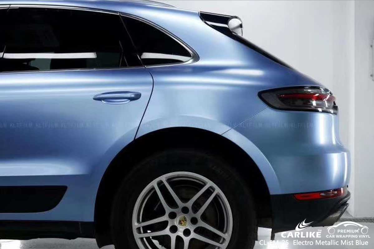 CL-EM-25 electro metallic mist blue automobile vinyl wrap for PORSCHE Olongapo Philippines