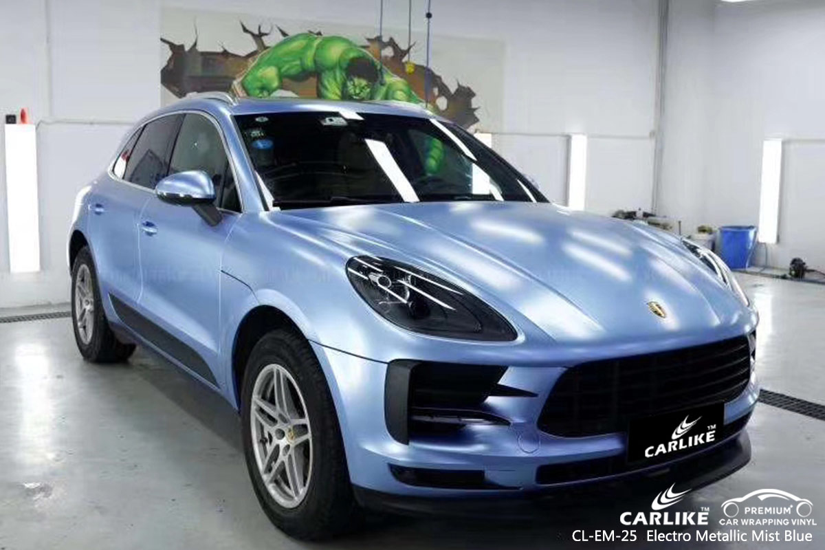 CL-EM-25 electro metallic mist blue automobile vinyl wrap for PORSCHE Olongapo Philippines