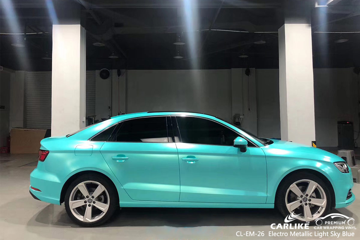 CL-EM-26 electro metallic light skye blue vinyl wrap gloss for AUDI Elazig Turkey