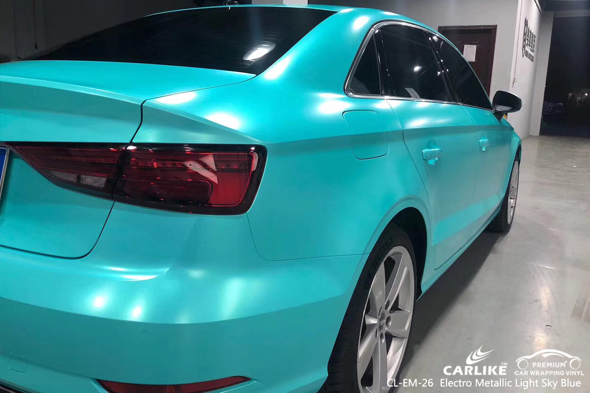 CL-EM-26 electro metallic light skye blue vinyl wrap gloss for AUDI Elazig Turkey