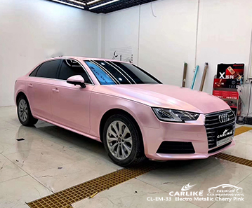 CL-EM-33 eletro metálico cereja rosa veículo wrap vinil para AUDI General Santos Filipinas