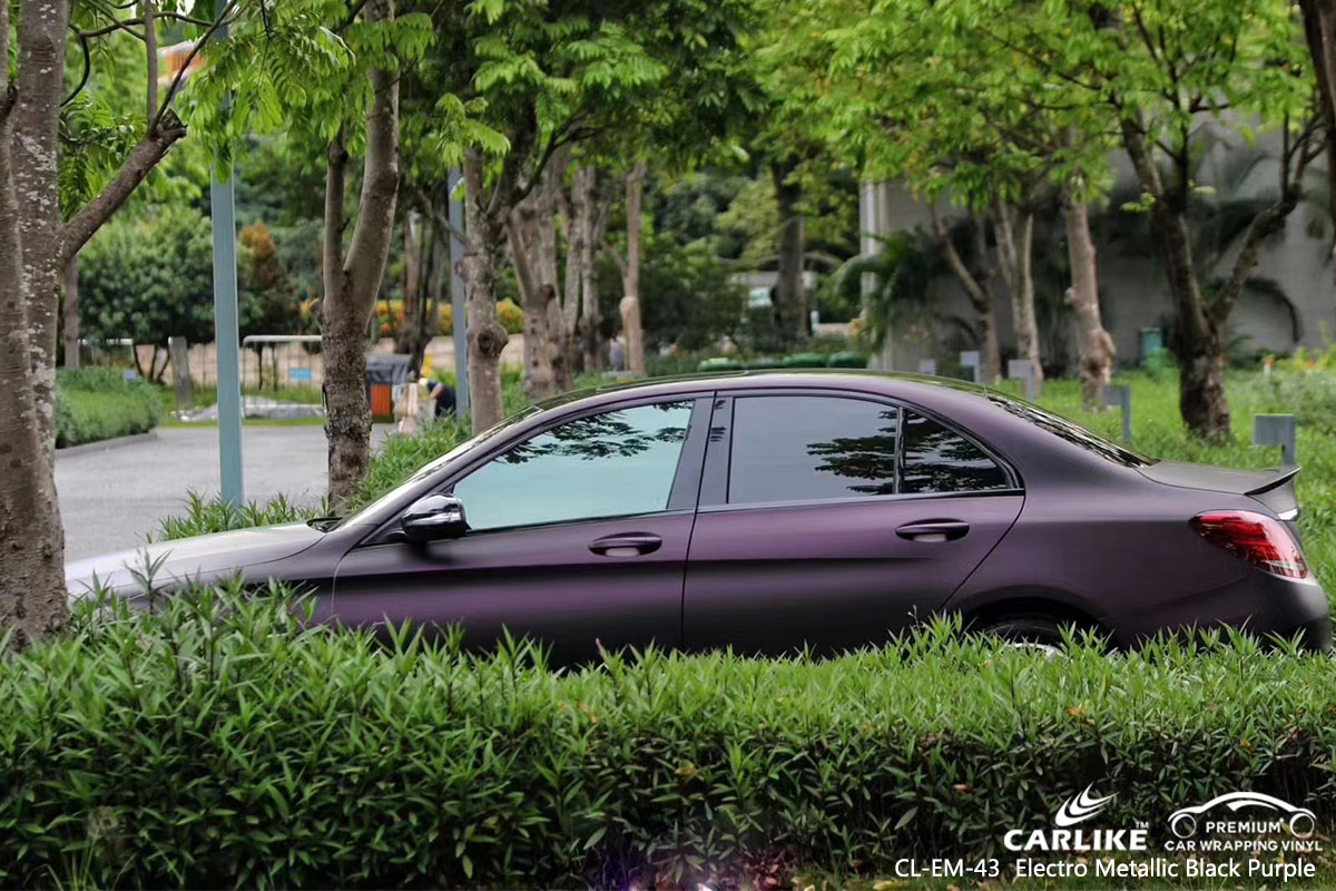 CL-EM-43 electro metallic black purple car wrap vinyl matte for MERCEDES-BENZ San Carlos Philippines