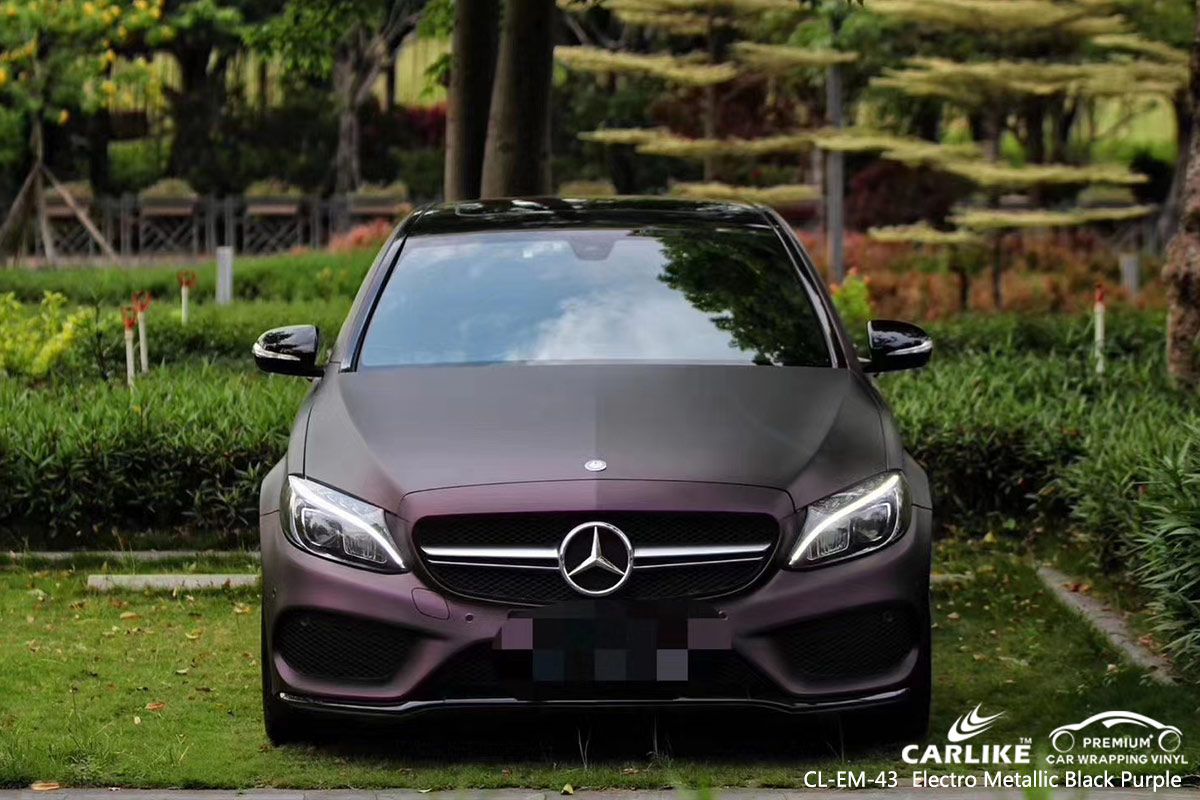 CL-EM-43 electro metallic black purple car wrap vinyl matte for MERCEDES-BENZ San Carlos Philippines