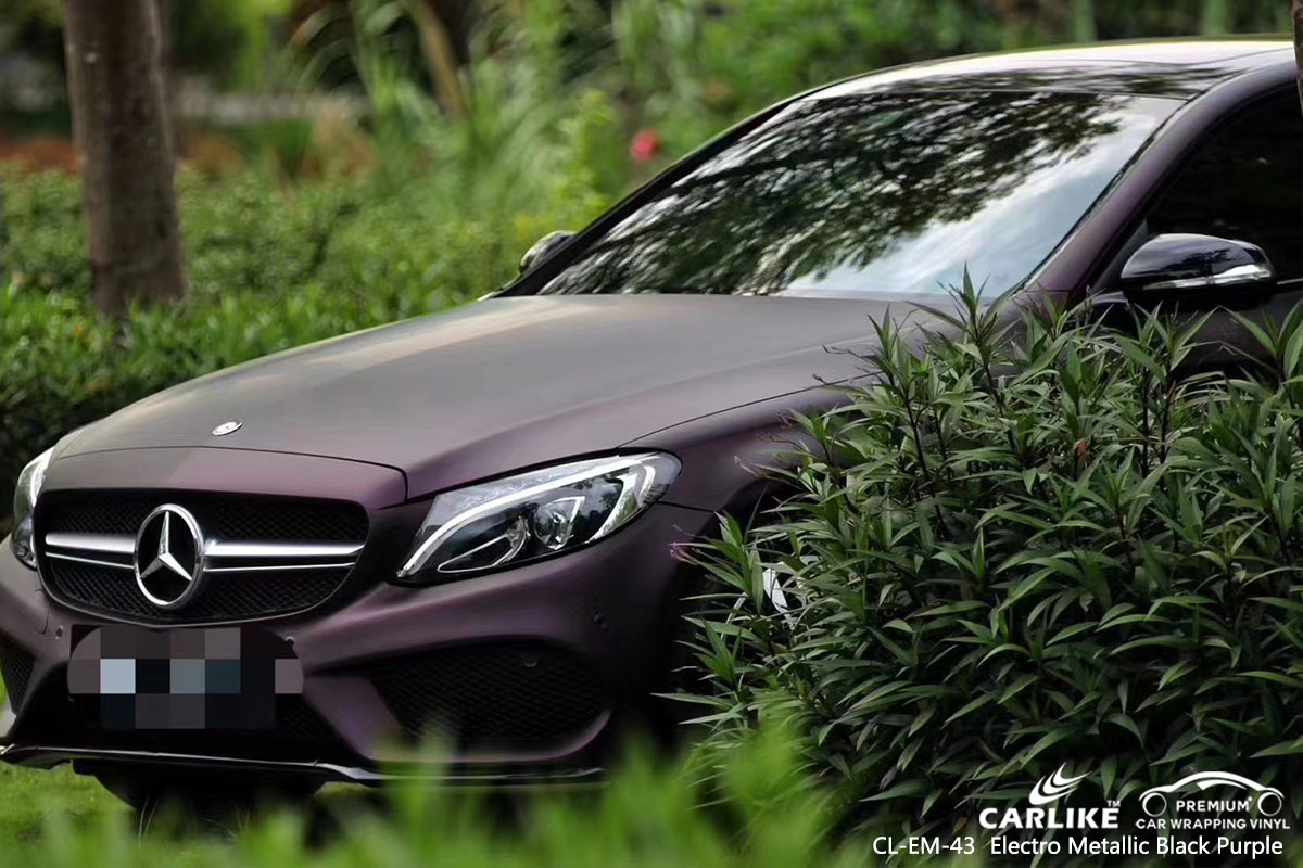 CL-EM-43 electro metallic black purple car wrap vinyl matte for MERCEDES-BENZ San Carlos Philippines