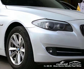 CL-GE-03 parlak elektro metalik inci beyaz araç sarma BMW Taytay Filipinler için
