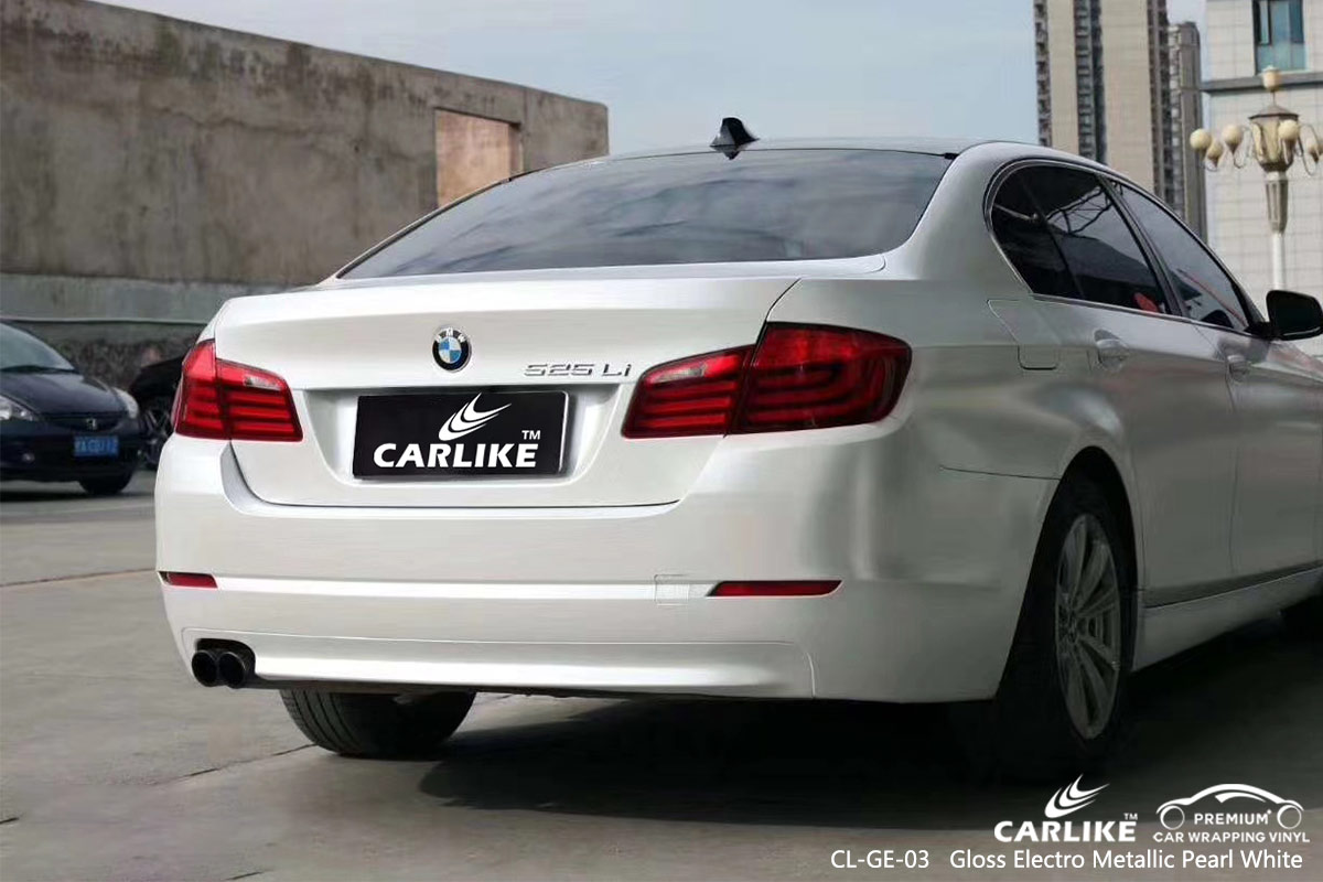 CL-GE-03 gloss electro metallic pearl white vehicle wrapping for BMW Taytay Philippines