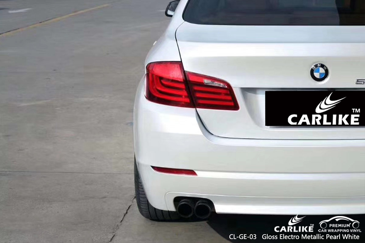 CL-GE-03 gloss electro metallic pearl white vehicle wrapping for BMW Taytay Philippines