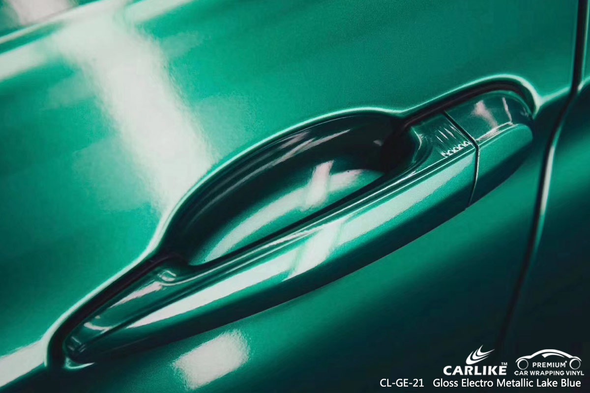 CL-GE-31 gloss electro metallic mamba green car foil wrap for PORSCHE Baguio