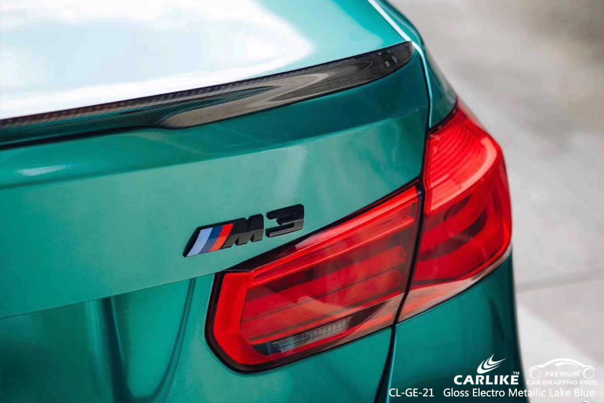 CL-GE-31 gloss electro metallic mamba green car foil wrap for PORSCHE Baguio