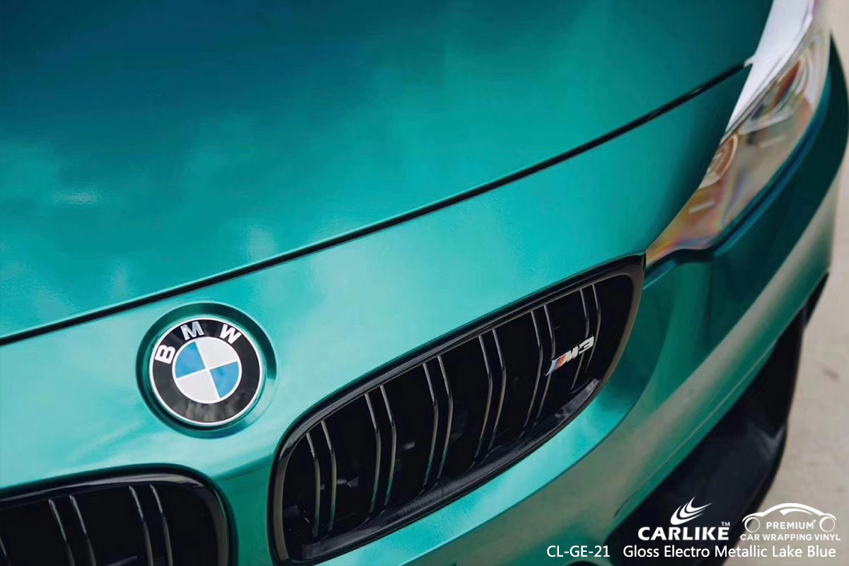 CL-GE-31 gloss electro metallic mamba green car foil wrap for PORSCHE Baguio