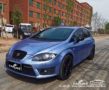 CL-GE-23 gloss electro metallic mist blue vehicle wrapping for SEAT