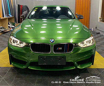 CL-GE-31 parlak elektro metalik mamba yeşil vinil sarma BMW Los Banos Filipinler için