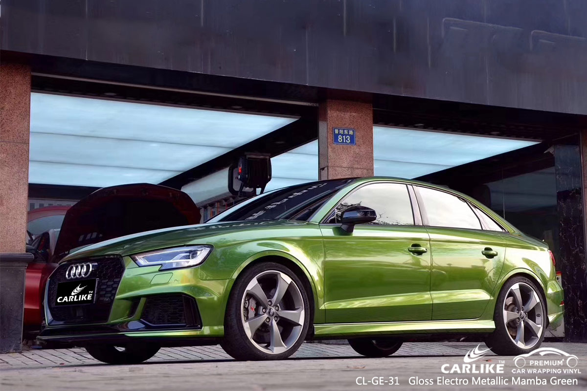 CL-GE-31 gloss electro metallic mamba green vinyl sticker paper for AUDI Taguig