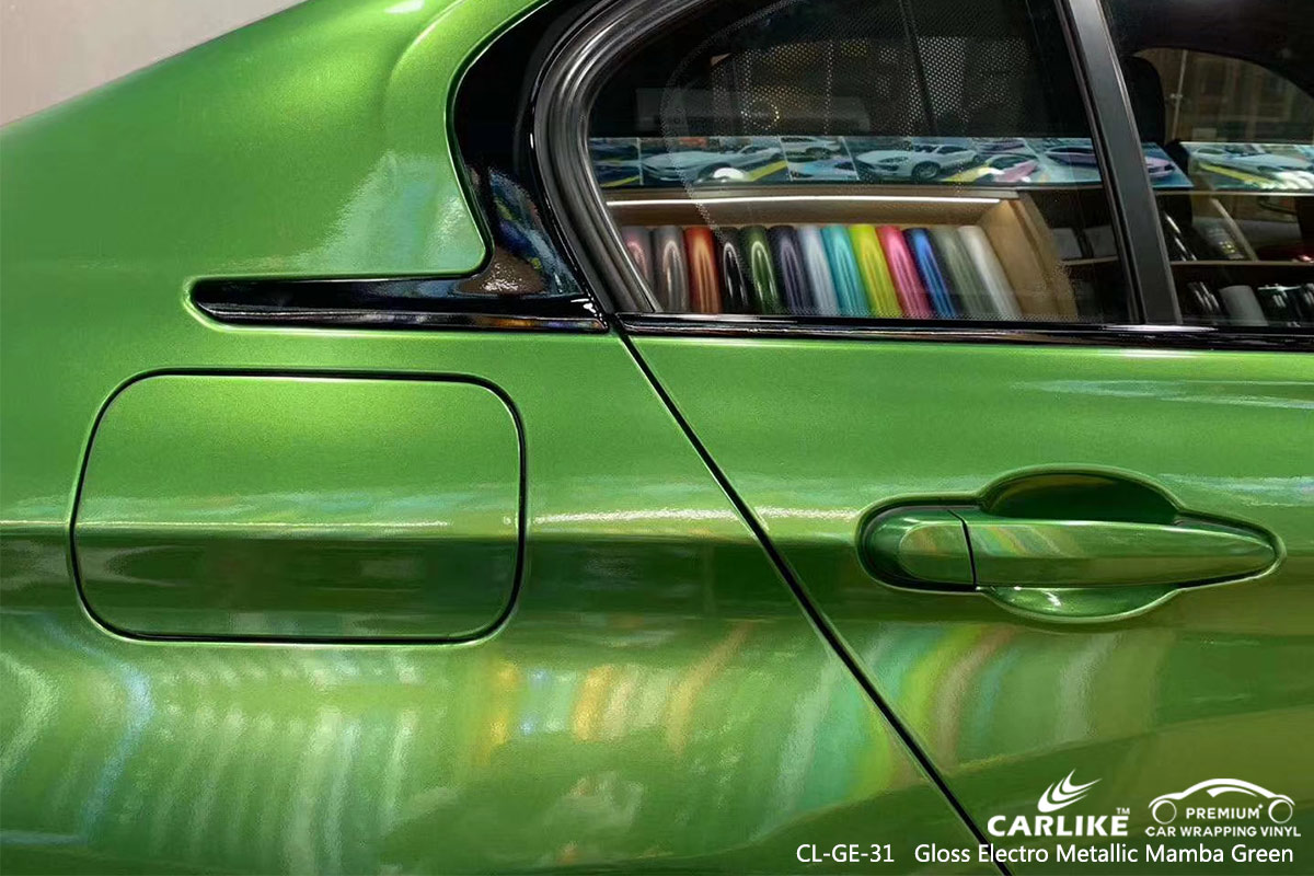 CL-GE-31 gloss electro metallic mamba green vinyl wrapping for BMW Los Banos Philippines