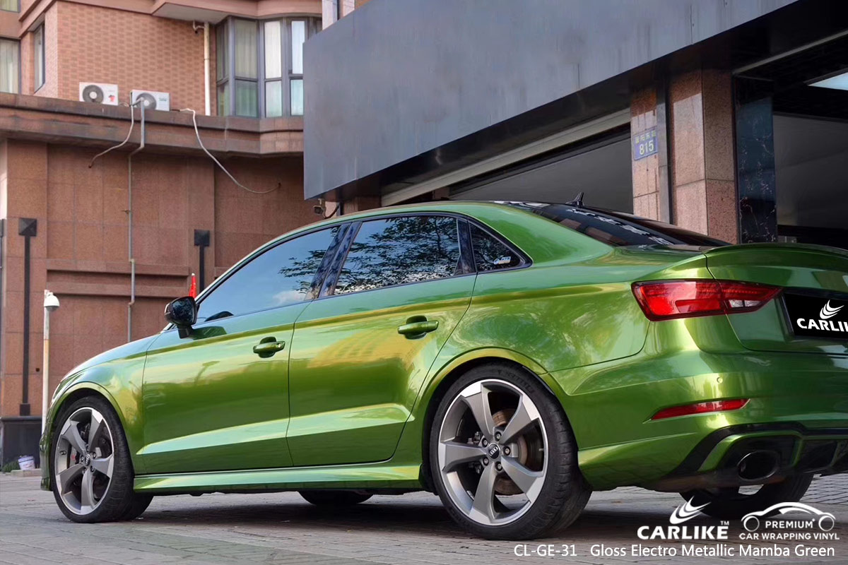 CL-GE-31 gloss electro metallic mamba green vinyl sticker paper for AUDI Taguig
