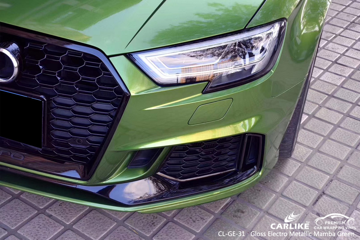 CL-GE-31 gloss electro metallic mamba green vinyl sticker paper for AUDI Taguig