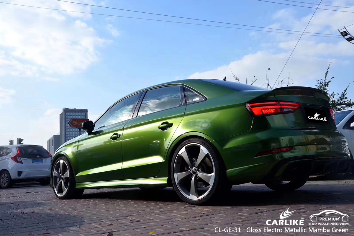 CL-GE-31 gloss electro metallic mamba green vinyl sticker paper for AUDI Taguig